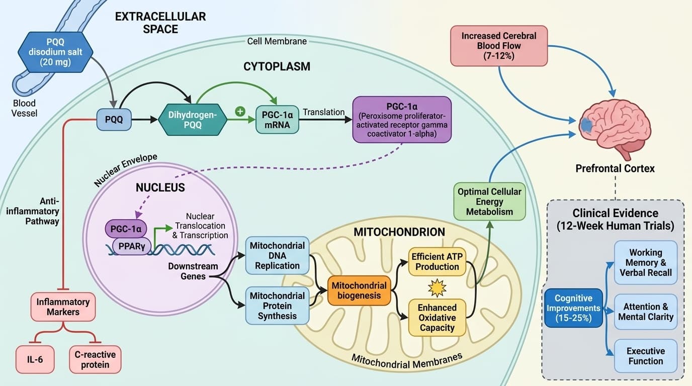 How PQQ Activates PGC-1α to Support Mitochondrial Function and Cognition