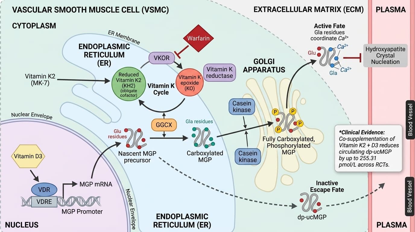 How Vitamin K2 Activates Gla Proteins to Control Calcium Flow