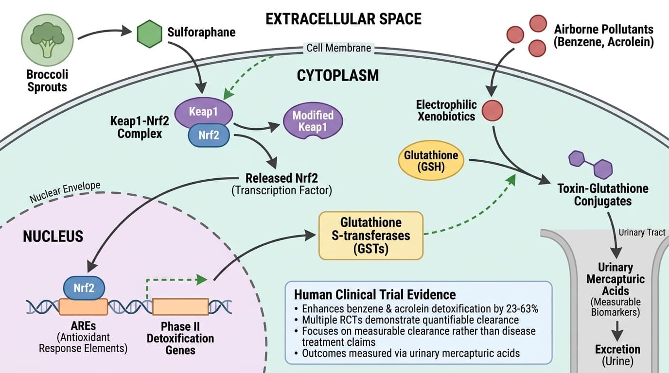 Sulforaphane Activates Phase II Detox Enzymes Through Nrf2 Signaling
